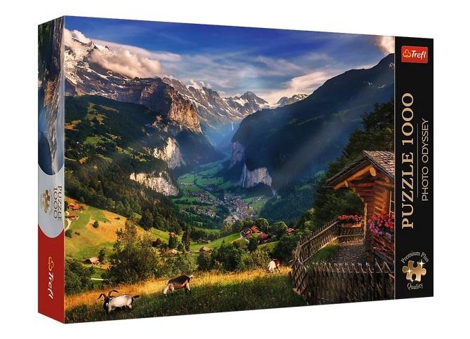 Puzzle Premium Plus Quality Photo Odyssey: Dolina Lauterbrunnen, Szwajcaria 1000