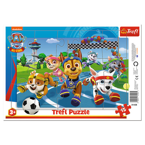 Puzzle ramkowe 15 Psi Patrol Uczynne pieski