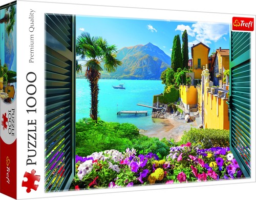Puzzle Widok na jezioro Como 1000