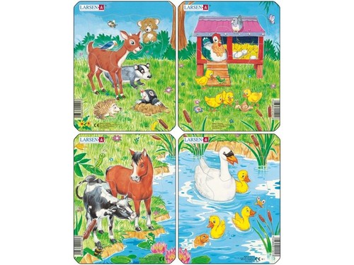 Puzzle Zwierzęta 4 plansze