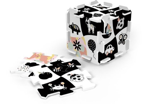 Puzzlopianka Układanka Bobaski i Miś kontrastowe