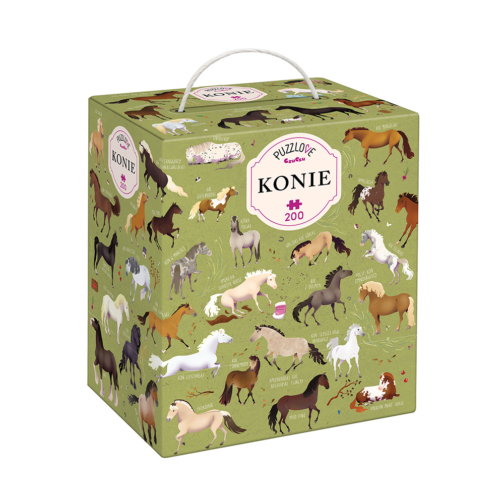 Puzzlove CzuCzu Konie 200 elementów puzzle rodzinne