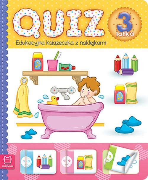 Quiz 3-latka Edukacyjna książeczka z naklejkami
