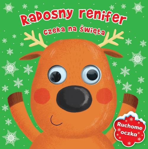 Radosny renifer czeka na święta Ruchome oczka