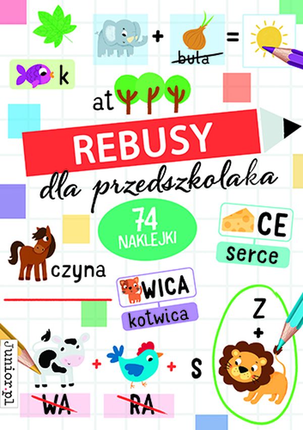 Rebusy dla przedszkolaka z naklejkami