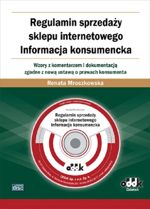 Regulamin sprzedaży sklepu internetowego Informacja konsumencka