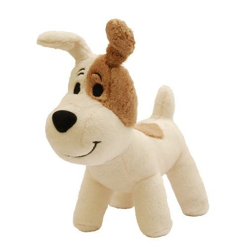 Reksio z obrożą z głosem stojący