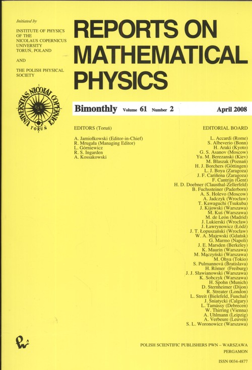 Reports on Mathematical Physics 61/2