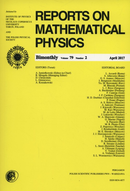 Reports on Mathematical Physics 63/1 2009