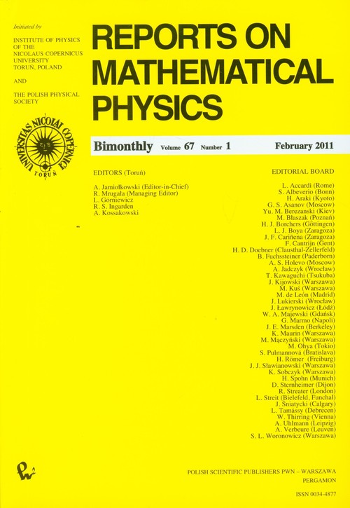 Reports on Mathematical Physics 67/1 Kraj