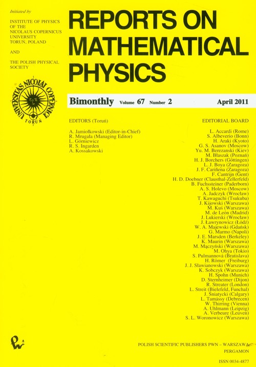 Reports on Mathematical Physics 67/2