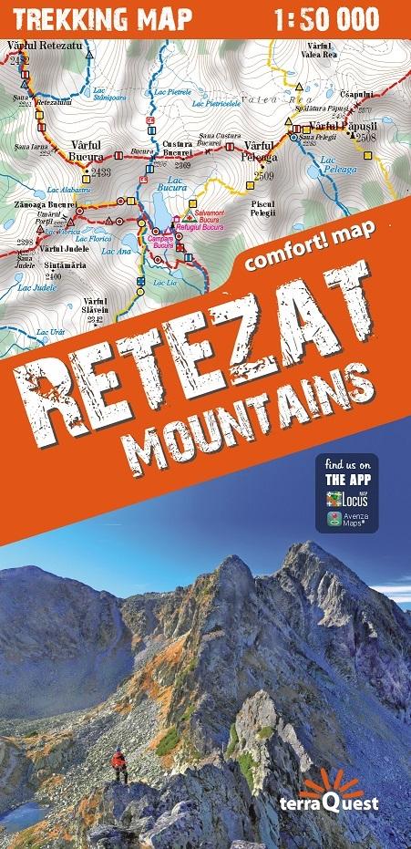 Retezat Retezat Mountains laminowana mapa trekkingowa 1:50 000 2024