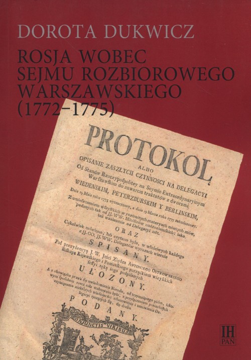 Rosja wobec sejmu rozbiorowego warszawskiego (1772-1775)
