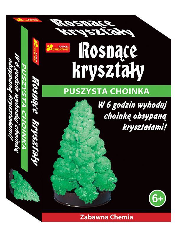 Rosnące kryształy Puszysta Choinka zielona