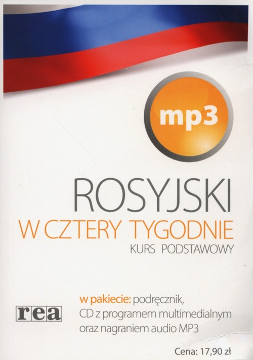 Rosyjski w cztery tygodnie - okładka biała. Kurs podstawowy (podręcznik, CD z programem multimedialnym oraz nagraniem audio MP3)