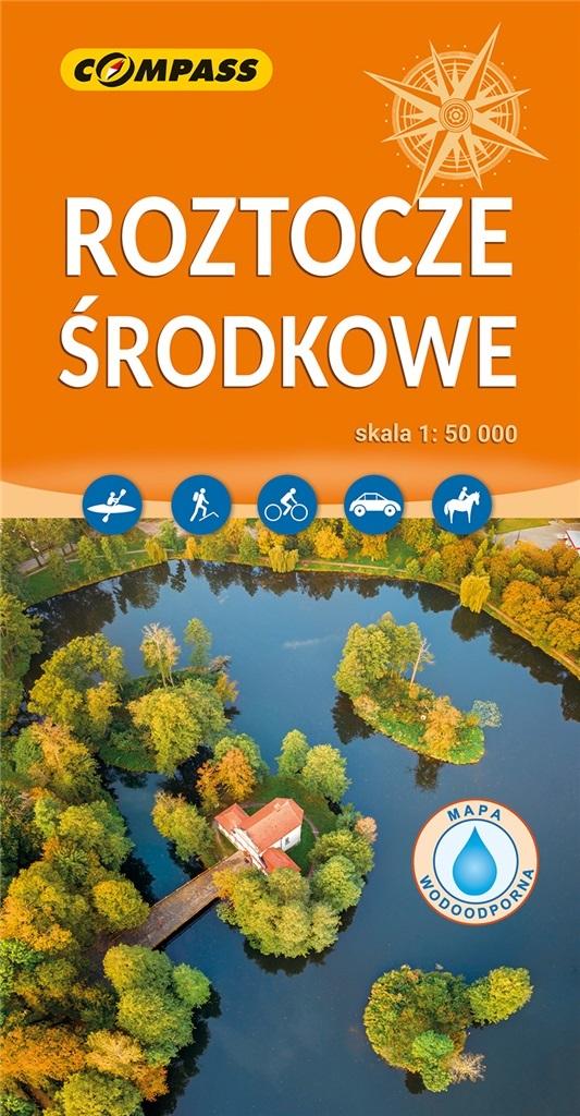 Roztocze Środkowe mapa laminowana