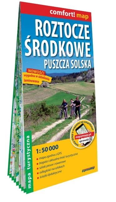 Roztocze Środkowe Puszcza Solska laminowana mapa turystyczna 1:50 000
