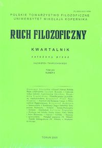 Ruch filozoficzny Tom LXII Nr 4