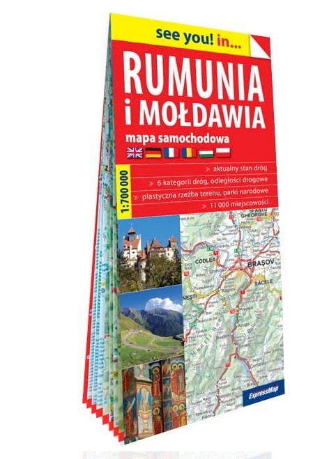 Rumunia i Mołdawia papierowa mapa samochodowa 1:810 000