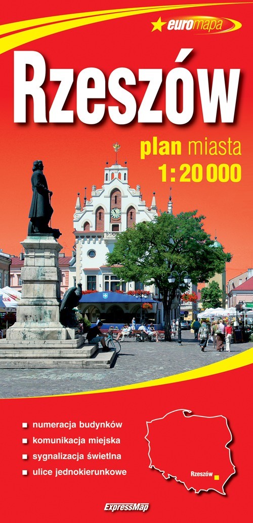 Rzeszów - papierowy plan miasta w skali 1: 20 000