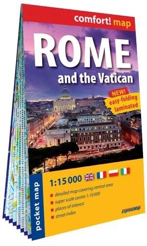 Rzym i Watykan (Rome and the Vatican) kieszonkowy laminowany plan miasta 1:15 000