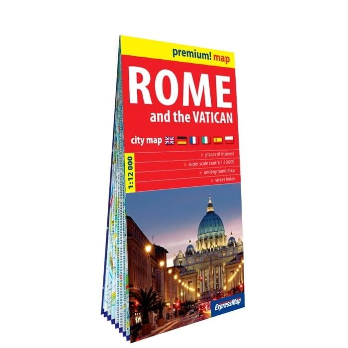 Rzym i Watykan (Rome and the Vatican) plan miasta w kartonowej oprawie 1:12 000