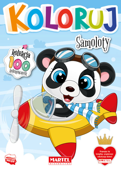 Samoloty. Koloruj