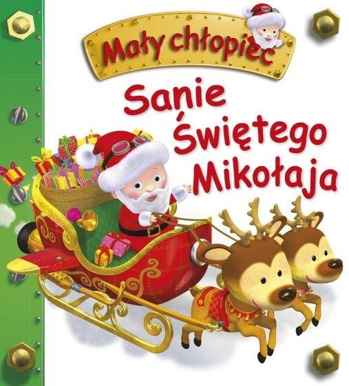 Sanie Świętego Mikołaja Mały chłopiec