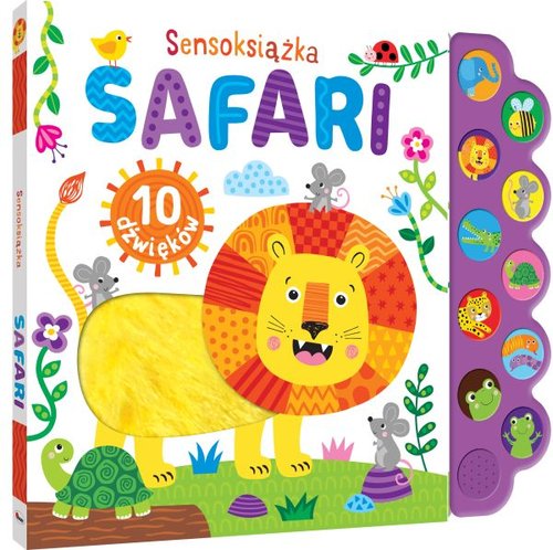Sensoksiążka SAFARI 10 dźwięków + wkładki dotykowe