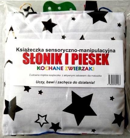 Słonik i piesek Książeczka sensoryczno-manipulacyjna