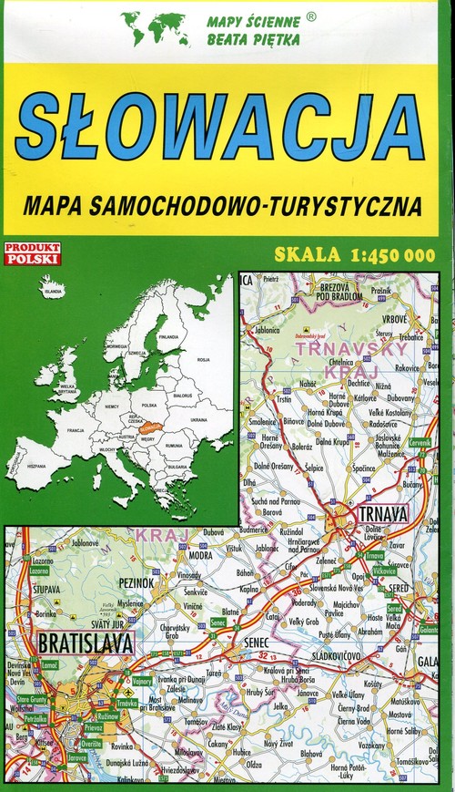 Słowacja mapa samochodowa 1:450 000