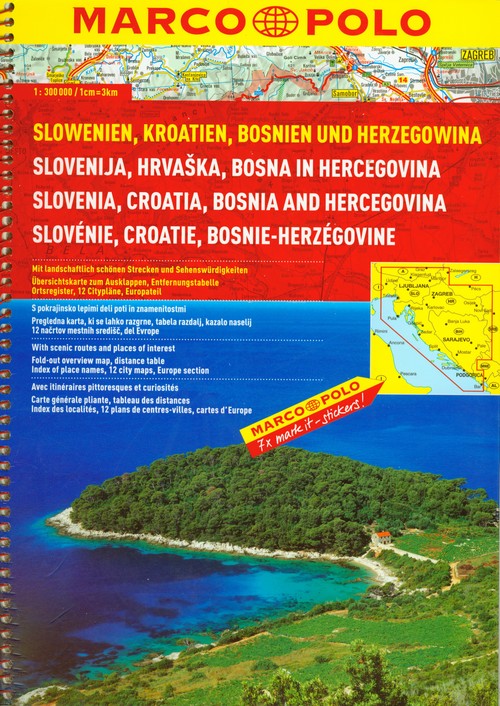 Słowenia Chorwacja Bośnia i Hercegowina Atlas drogowy