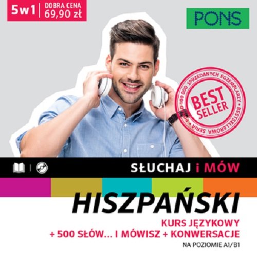Słuchaj i mów Hiszpański Kurs językowy + 500 słów i mówisz + Konwersacje