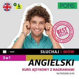 Słuchaj i mów PONS angielski pakiet 3w1 A1/B1 z nagraniami w. 2