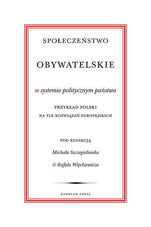 Społeczeństwo obywatelskie w systemie politycznym państwa