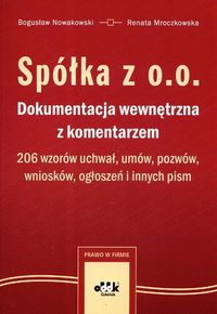 Spółka z o.o. dokumentacja wewnętrzna z komentarzem