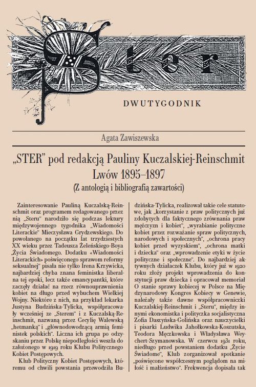 Ster pod redakcją Pauliny Kuczalskiej-Reinschmit' Lwów 1895-1897