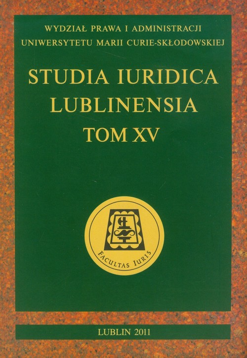 Studia Iuridica Lublinensia t  XV