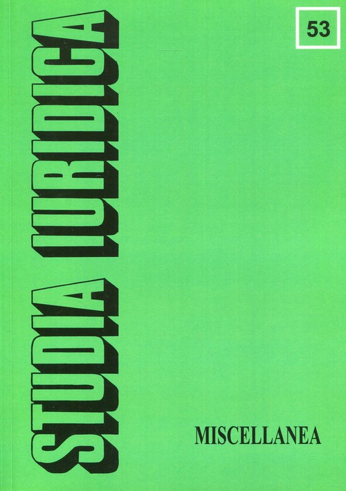 Studia Iuridica nr 53 Miscellanea