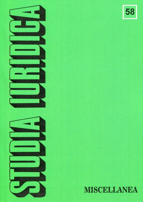 Studia Iuridica Tom 58 Miscellanea