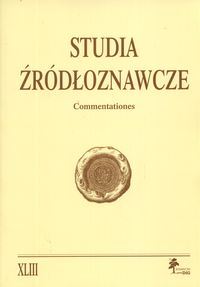 Studia Źródłoznawcze, tom 49