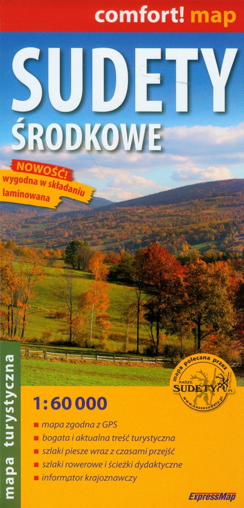 Sudety Środkowe 1:60 000 mapa turystyczna laminowana