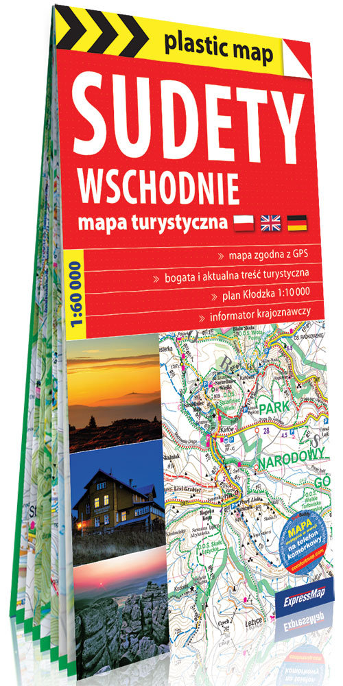 Sudety Wschodnie foliowana mapa turystyczna 1:60 000