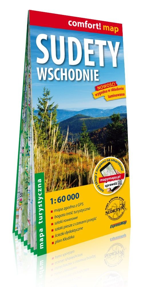 Sudety Wschodnie laminowana mapa turystyczna 1:60 000