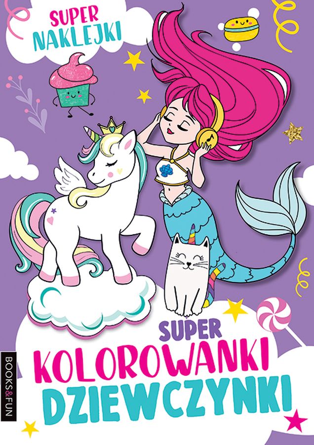 Super kolorowanki Dziewczynki z naklejkami
