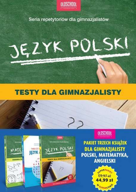 Superpakiet testy dla gimnazjalisty polski matematyka angielski oldschool stara dobra szkoła