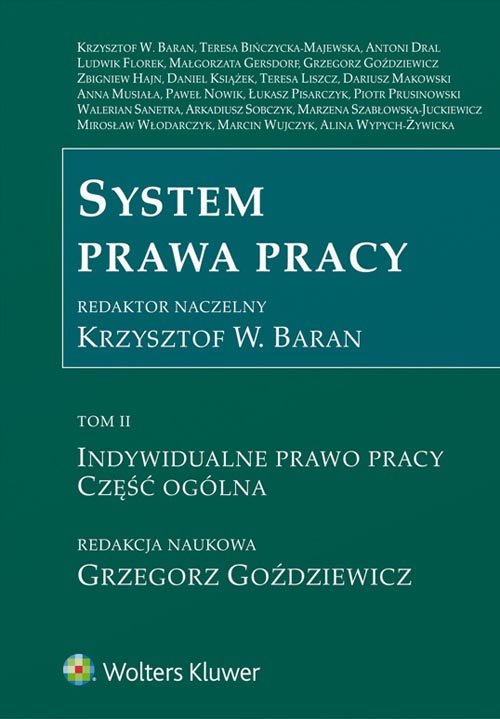 System prawa pracy Tom 2 Indywidualne prawo pracy Część ogólna