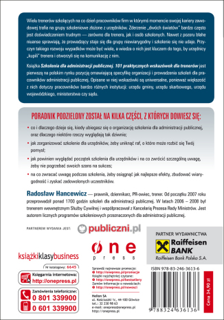 Szkolenia dla administracji publicznej. 101 praktycznych wskazówek dla trenerów. eBook