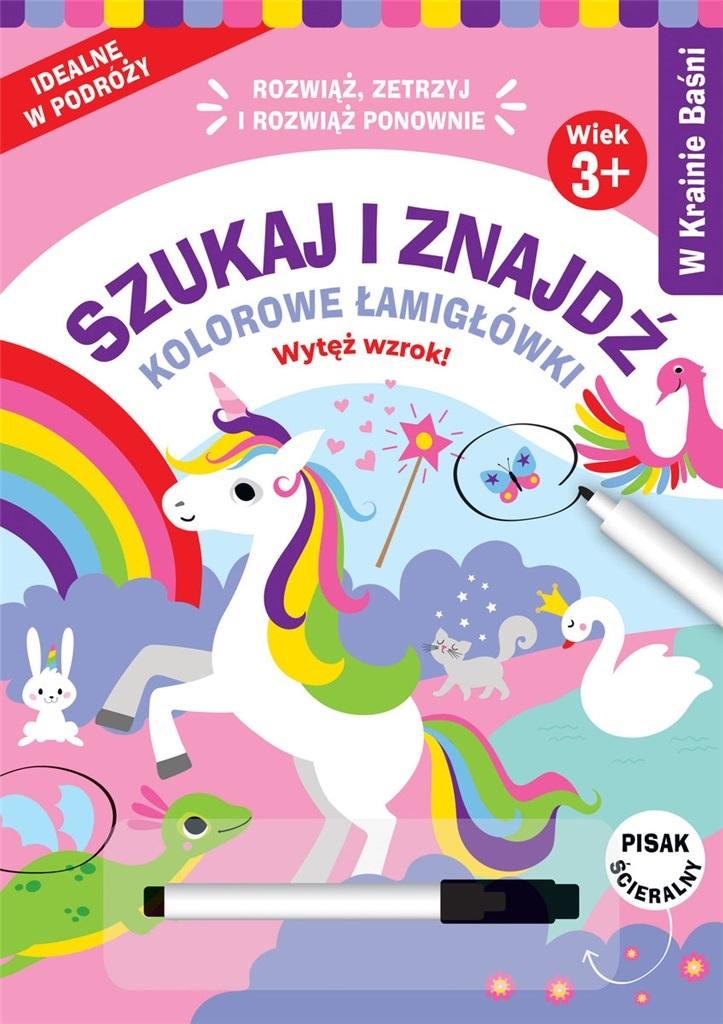 Szukaj i znajdź. Kolorowe łamigłówki. W krainie baśni