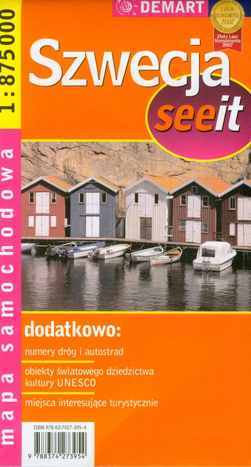 Szwecja see  it - mapa samochodowa (skala 1:875 000)